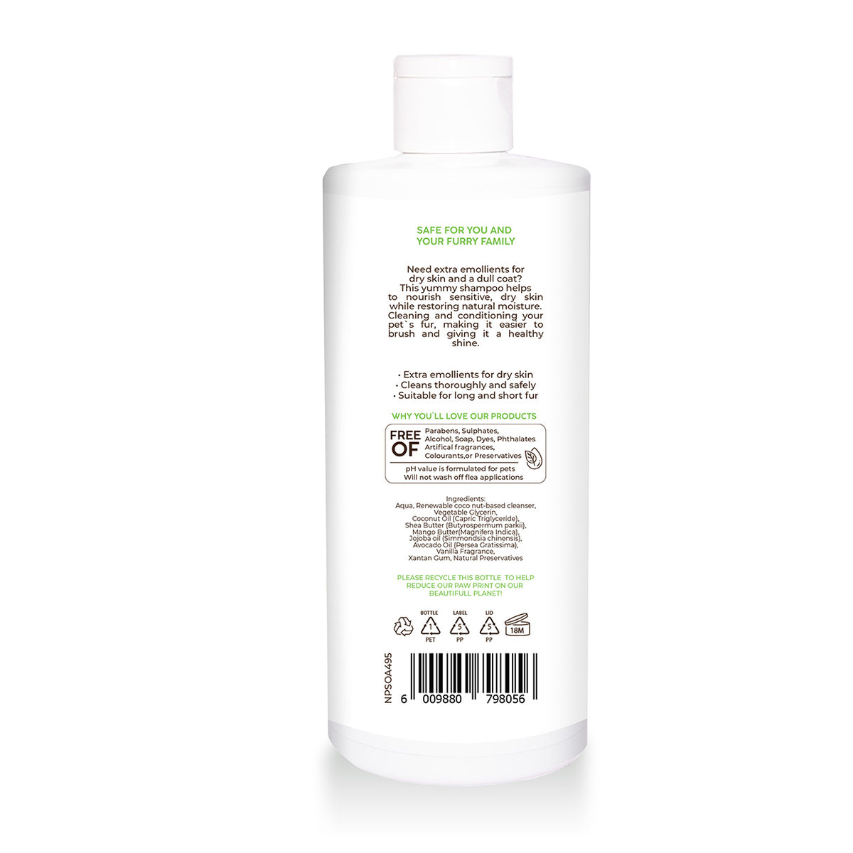 Natural Pet Shampoo – Dry Skin Care Vanilla