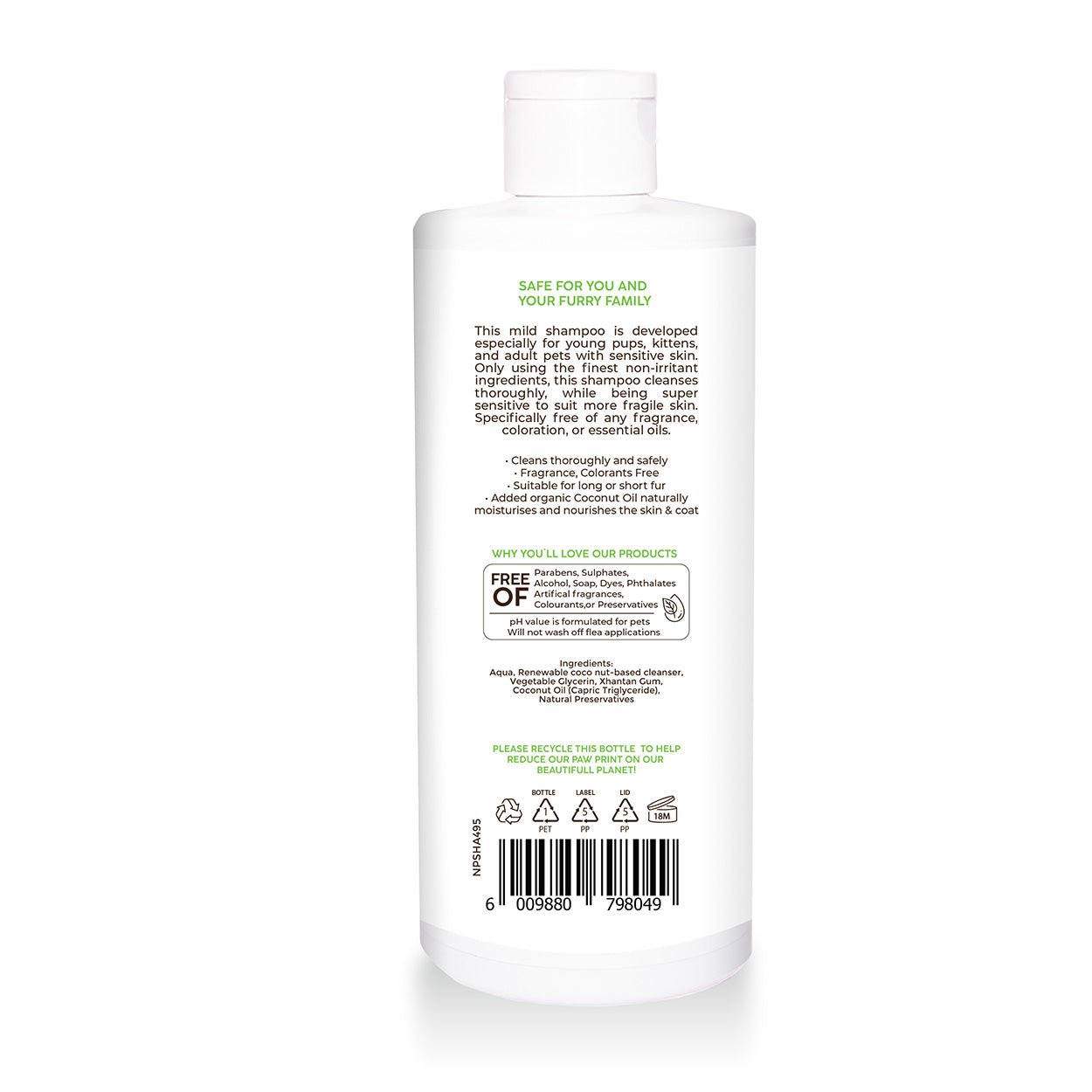Natural Pet Shampoo Hypo Allergen