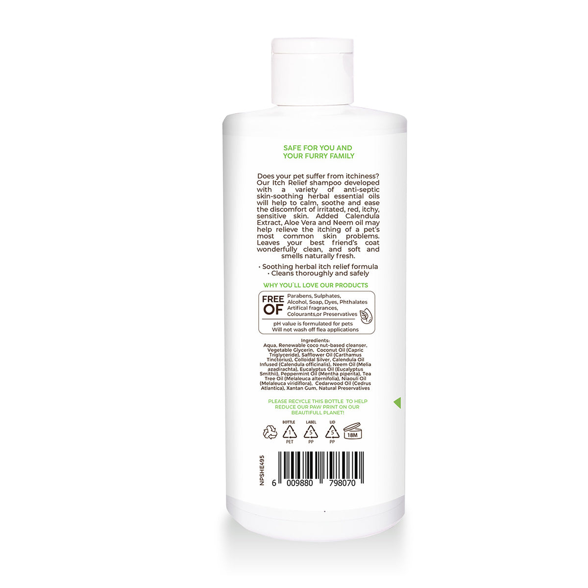 Natural Pet Shampoo Itchy Relief – Soothing Herbal Formula