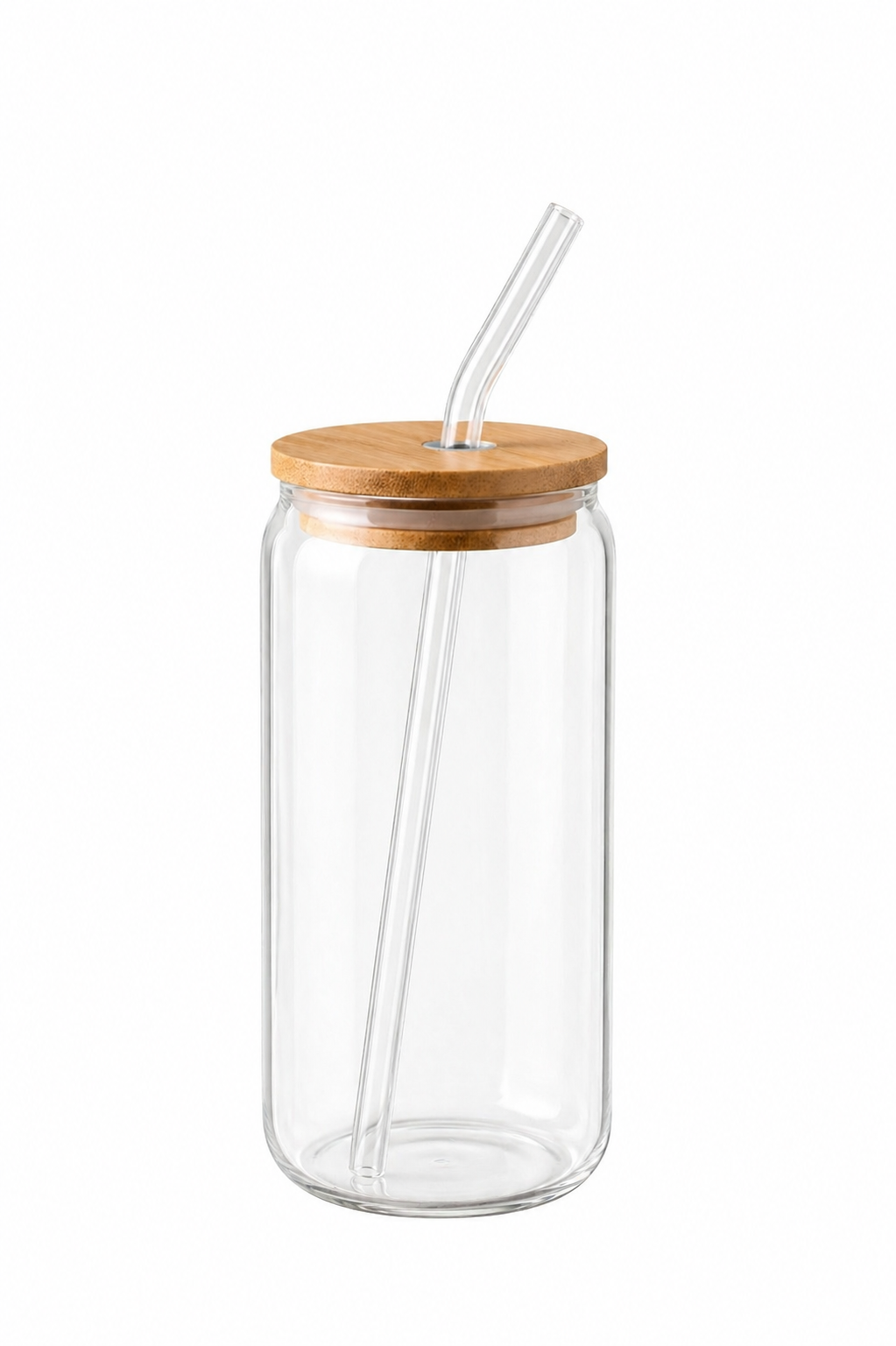 Glass Travel Cup with Bamboo Lid & Straw