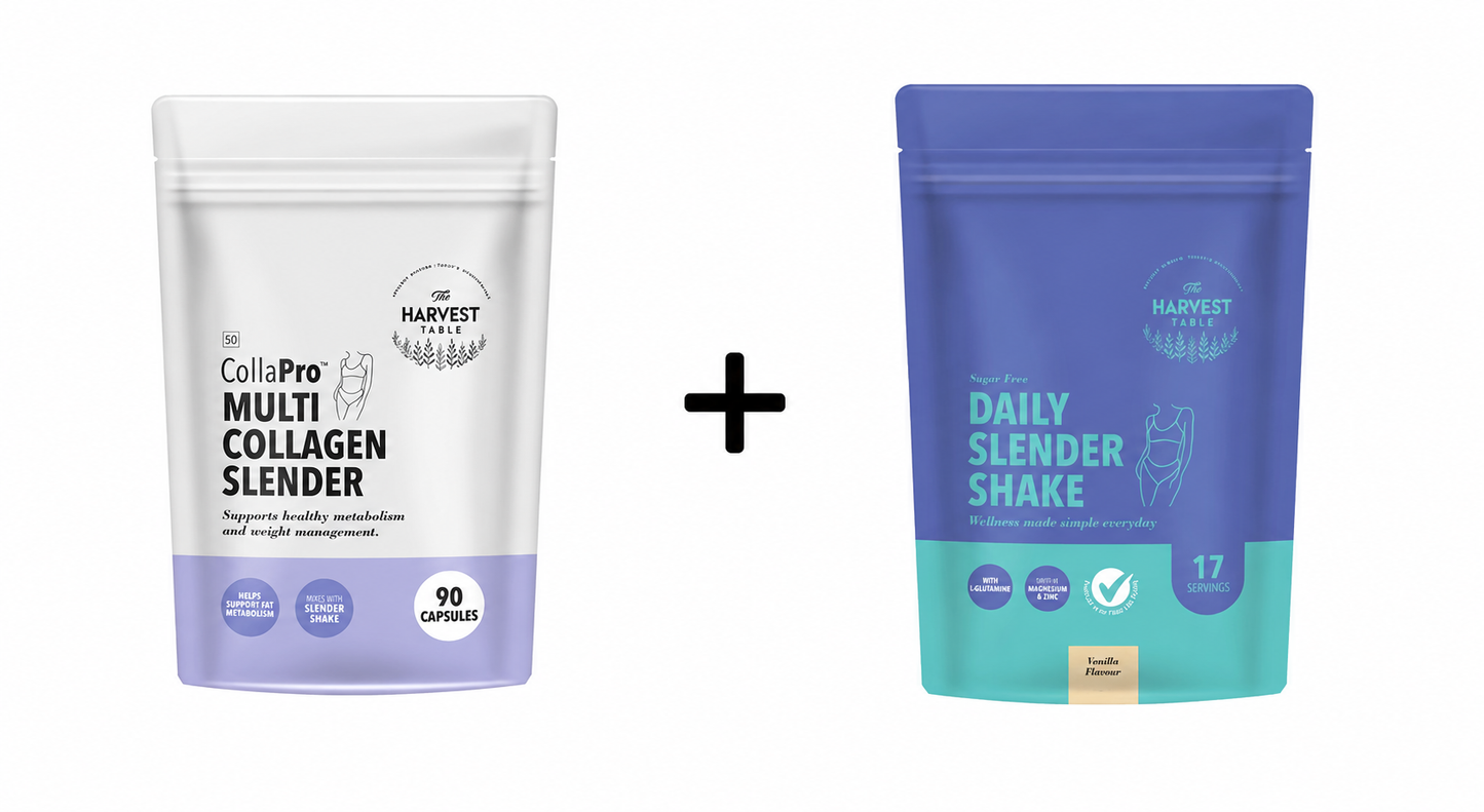 The Harvest Table CollaPro™ Multi Collagen Slender Capsules and Slender Shake Combo