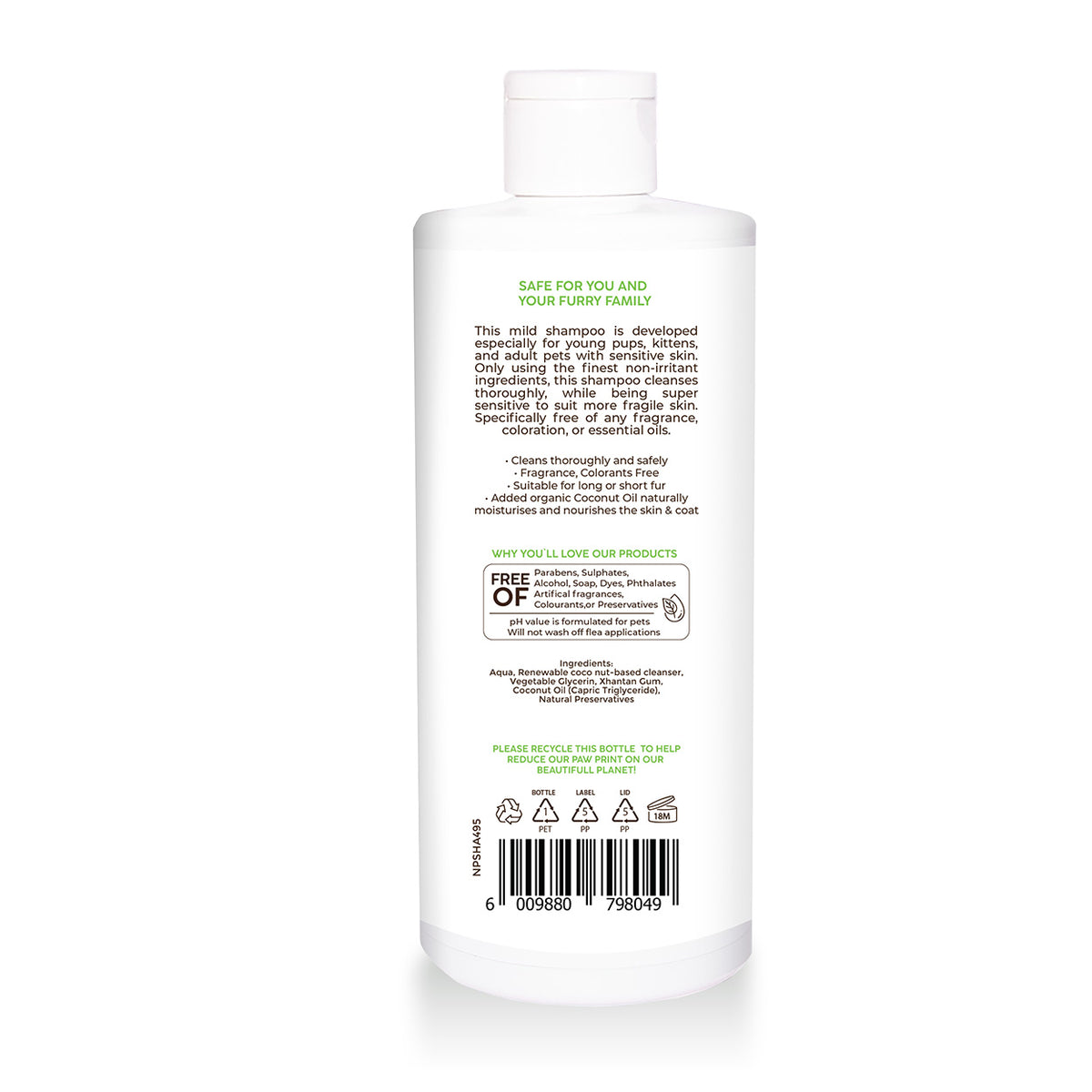 Natural Pet Shampoo Hypo Allergen