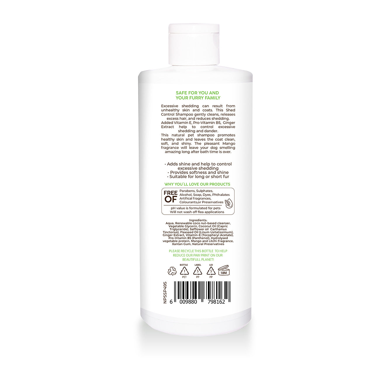 Natural Pet Shampoo Shed Patrol Mango